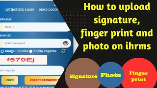 how to upload signature photo and finger print on ihrms Punjab [upl. by Adaven]