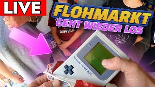 LIVE Flohmarkt  Dorfflohmarkt Ein Gameboy darf nicht fehlen Retro Games amp alte Konsolen Reselling [upl. by Jarib]