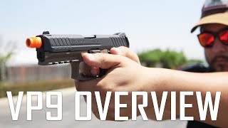 Elite Force HampK VP9 Overview  Airsoft GI [upl. by Enak]