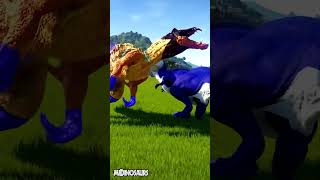 Red Spinosaurus Spiderman Trex Blue Chomper Epic Battle of Jurassic Giants  Who Will Emerge [upl. by Malti247]