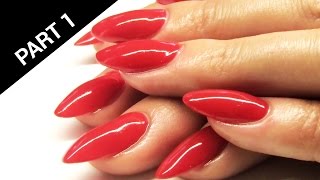 Hybryda na żelu krok po kroku  Shellac on gel nails step by step [upl. by Rotsen652]