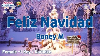 Feliz Navidad  Boney M 여자 1키  Joyful Karaoke 캐롤  Christmas Carol [upl. by Aniras]