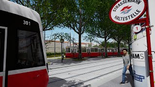 TramSim Vienna I Mit der Flexity zum Prater [upl. by Adnoek]