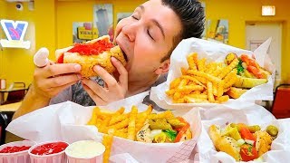 Chicago Style Hot Dogs • MUKBANG [upl. by Odraode]