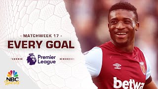 Every Premier League goal from Matchweek 17 202324  NBC Sports [upl. by Arataj]