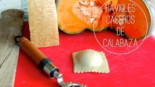 Cómo hacer RAVIOLES CASEROS DE CALABAZA Receta sin carne masa casera Deliciosos y saludables [upl. by Kaylil81]