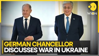 German Chancellor Scholz discusses war in Ukraine  WION [upl. by Haldes]