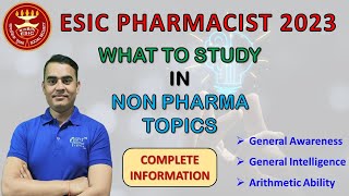 What to Study in Non Pharma Topics  ESIC Pharmacist Vacancy 2023 esicpharmacist esicnotification [upl. by Anam847]