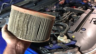 Ford Ranger 32 litre turbo diesel Oil and Air Filter service change [upl. by Llecram]