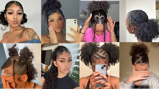 💖Cute Quick curly hairstyles natural hairstyles compilation [upl. by Odlonra891]