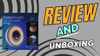 AuraLED WakeToLight LED Clock Speaker Unboxing And Review 2024 [upl. by Christian]