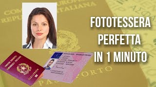 Сome creare una fototessera in 1 minuto  Provaci subito [upl. by Eugen791]