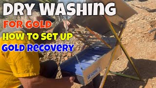 Dry Washing  Prospecting for Gold with a Royal Dry Washer  Tips How to Set Up [upl. by Killy]