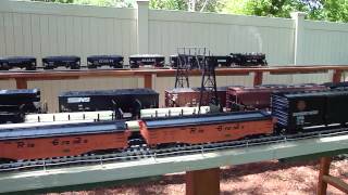 Aristocraft BNSF Dash 9 Meets Sante Fe 280 [upl. by Leira]