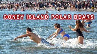 Coney Island Polar Bear plunge in the Atlantic 2024 [upl. by Sochor]