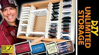 How to build storage for stamp pads NO MATTER WHAT BRAND YOU HAVE Easy DIY Unlimited Options [upl. by Noryk]