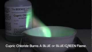 Burning Cupric Chloride For Blue Flames [upl. by Shifrah876]