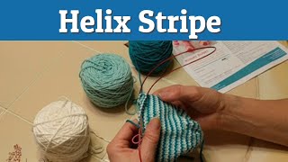 Helix Stripe Knitting Technique Step by Step Colorwork Tutorial [upl. by Novi]