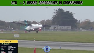 ATR72  2 Missed Approaches in Crosswinds at Dublin Airport 18102024 [upl. by Hamel967]