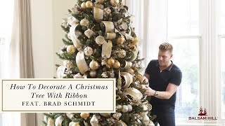 How to Decorate your Christmas Tree Professionally with Ribbons [upl. by Loftis]