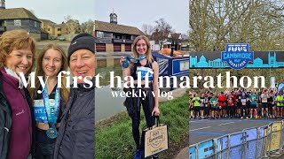 CAMBRIDGE HALF MARATHON  the BIGGEST surprise  weekly vlog [upl. by Ayrb]