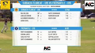 SubiacoFloreat  U15 v Fremantle  U15 [upl. by Canotas]