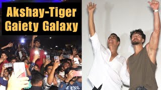 Bade Miyan Akshay Kumar with Chote Miyan Tiger Shroff visited Gaiety Galaxy which was Housefull BMCM [upl. by Kosaka]