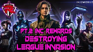 DESTROYING LEAGUE INVASION PT2  DIV 3  INJUSTICE 2 MOBILE [upl. by Eelegna]