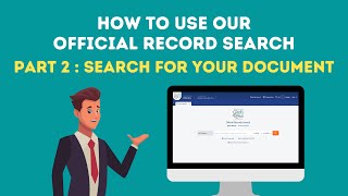 How To Use Our Official Record Search  Part 2 Search for Your Document [upl. by Harac459]