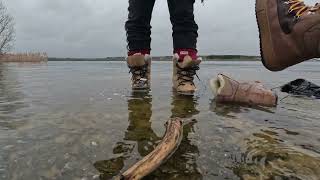 Going in the lake with my brand new SOREL CARIBOU [upl. by Elisha]