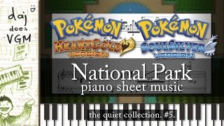 quotNational Parkquot from quotPokémon HGSSquot  Piano Sheet Music [upl. by Theodosia]