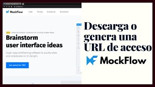 Compartir o descargar nuestros wireframe MOCKFLOW [upl. by Aihsa]