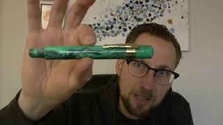 Taccia Covenant Green Malachite Fountain Pen Review [upl. by Aidile]