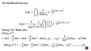 Maximum likelihood estimator MLE of log normal distribution [upl. by Barr]