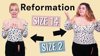 Size 2 vs Size 14 Try the Same Outfits from Reformation [upl. by Paola]