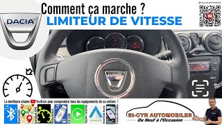 DACIA le limiteur de vitesse comment ça marche [upl. by Ecydnarb]