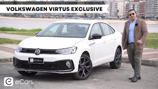 Nuevo Volkswagen VIRTUS EXCLUSIVE 2024 ¿Un GTS camuflado  Prueba y Reseña  eCars UY [upl. by Maclean]