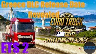 EURO TRUCK SIMULATOR 2  Greece DLC Release Date with Trailer  ETS2 OFFICIAL FOOTAGE [upl. by Fred]