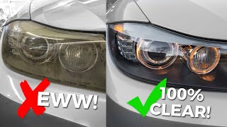 How To Clean amp Restore Headlights  Remove Yellow Foggy Headlight Oxidation [upl. by High439]