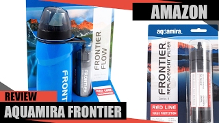 Aquamira Frontier Flow Red line Filtered Water Bottle Review [upl. by Eimma]