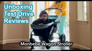 Monbebe Everyday Outings Wagon Stroller Walmart Exclusive UnBoxing Test Ride and Review Feedbacks [upl. by Lalise]