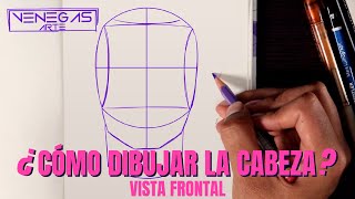 Aprende a dibujar la cabeza I VISTA FRONTAL I Anatomía para artistas I Venegas Arte [upl. by Severson]