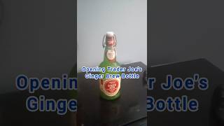 Opening Trader Joes Ginger Brew Bottle tips declutter thirst [upl. by Ellimaj]