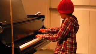 George Winston  Carol of the Bells Piano  10 year old [upl. by Machos]