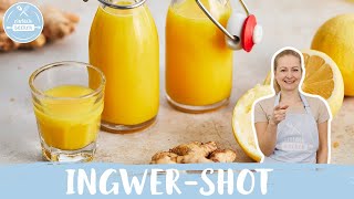 IngwerShot selber machen 💪🍋  ohne Entsafter  IngwerKurkumaShot  Einfach Backen [upl. by Budwig]