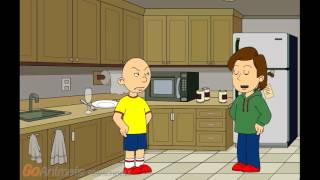 Caillou Eats His Carrots And Gets Ungrounded Spanish [upl. by Todhunter]