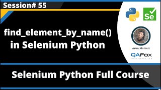 findelementbyname Command Selenium Python  Session 55 [upl. by Ahens]