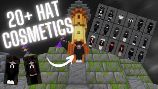 ✅ 20 Hat COSMETICS with Custom Capes skin pack MCBE [upl. by Sung]