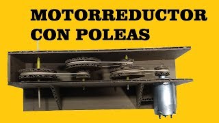 Como Hacer un Motorreductor con Poleas de Carton [upl. by Anilegna]