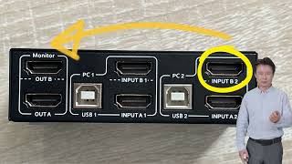 KVM Switch 2 Monitors 2 Computers2HDMI KVM Switch Dual Monitor for 2 Computer and 4 USB30 Port [upl. by Rennug]